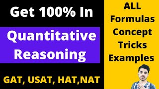 Quantitative Reasoning Complete Portion Formulas Concept Examples NTS GAT NAT USAT GMAT HAT [upl. by Hanae]