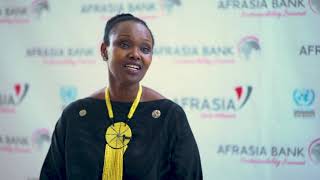 AfrAsia Bank Sustainability Summit 2019  HE Christine N Umutoni [upl. by Sedinoel931]