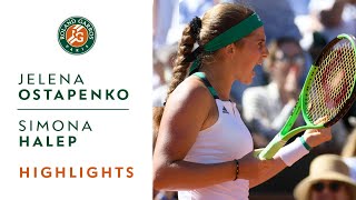 Jelena Ostapenko v Simona Halep Highlights  Womens Final 2017  RolandGarros [upl. by Elylrac321]