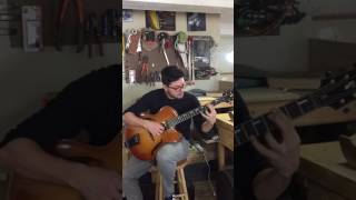 Pasquale Grasso at THE Valle Guitars shop in NYC [upl. by Burwell]