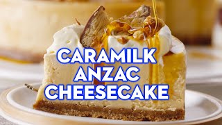 How to make a Caramilk Anzac cheesecake  tastecomau [upl. by Ledah855]