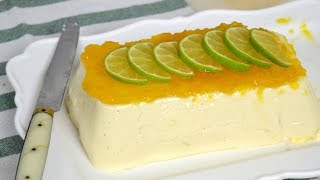 Flan de leche condensada y limón ¡Sin horno Super fácil y rápido [upl. by Nehpets663]