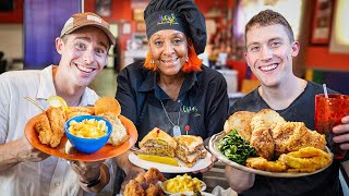 Two Brits try Memphis Soul Food for the first time [upl. by Annatnom497]