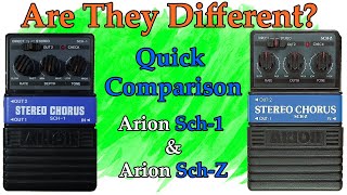 Arion Sch1 amp SchZ Quick Comparison [upl. by Sachsse576]