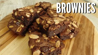 Brownies de Chocolate con Almendras  Receta sin Batidora 🍫 [upl. by Ansaev]