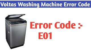 Voltas washing Machine Error Code  Voltas Washing Machine Error Code E01  Voltas Beko [upl. by Merilee]