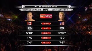 Georges St Pierre vs Josh Koscheck [upl. by Aedrahs719]