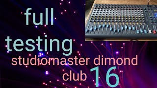 studiomaster mixer dimond club 16 efx guru sound bablu pathak full test [upl. by Wakefield]