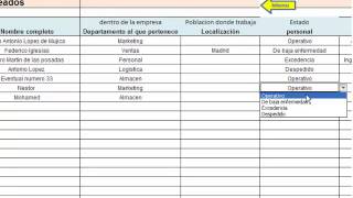 gestion de personal en excel 1 [upl. by Nitsir424]