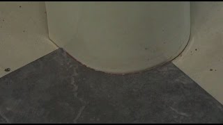 How to Tile Around a Toilet and the Pedestal Cutting curves in tiles [upl. by Giliana972]