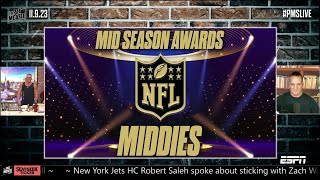 🚨 MIDDIES 🚨 NFL Midseason Awards 🏆  The Pat McAfee Show [upl. by Baylor]