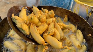 Famous Mirchi Pakoda Chaat of Hyderabad  Indian Street Food [upl. by Lrak908]