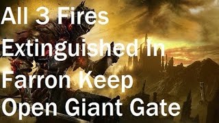 Dark Souls 3  All 3 Flame Locations Extinguished In Farron Keep  How To Open Giant Gate [upl. by Gilus]