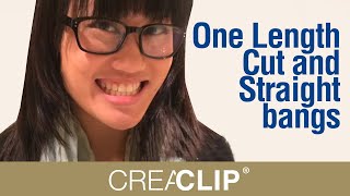 One Length Cut and Straight bangs  CreaClip Haircutting Live Vol 6  San Fran [upl. by Tunk678]