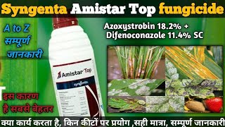 Amistar top fungicide  Syngenta Amistar top Azoxystrobin Difenoconazole Amistar सम्पूर्ण जानकारी [upl. by Eninaj]