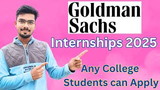 Goldman Sachs Internships  Summer Analyst  2025 Students must apply  Internships  Shubham Shah [upl. by Laurita319]