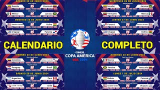 CALENDARIO COMPLETO de la COPA AMERICA 2024 [upl. by Sancho]