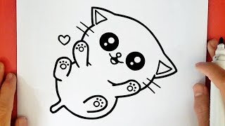 COMMENT DESSINER UN BÉBÉ CHATON KAWAII [upl. by Sarilda]