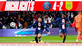 HIGHLIGHTS  PSG 42 NANTES I MESSI DANILO amp MBAPPÉ ⚽️ [upl. by Warrin]