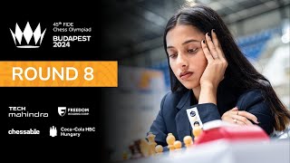 Round 8  45th FIDE CHESS OLYMPIAD [upl. by Milka]