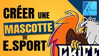 Tuto Affintiy Designer Comment créer un logo pour une équipe de ESport  Partie 2  La mascotte [upl. by Coussoule104]