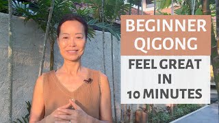 BEGINNER QIGONG  FEEL GREAT IN 10 MIN [upl. by Evot233]