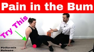 How To Relieve Hip Lower Back and Buttock Pain Piriformis Myofascial Ball Release Technique [upl. by Caton]