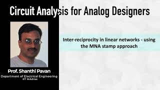 26  Interreciprocity in linear networks  using the MNA stamp approach [upl. by Ettenowtna]