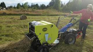 Caeb baler on BCS tractor [upl. by Valerlan]