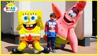 Ryan meets SpongeBob at Universal Studios Amusement Park [upl. by Seamus460]