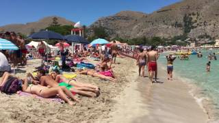 Palermo Mondello beach amazing water and good food Sicilia [upl. by Intruoc376]