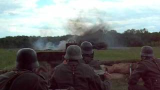 WW2 REENACTING Anti Aircraft FlaK Gun 20mm  German Wehrmacht  Eastern Front Battle [upl. by Valley]