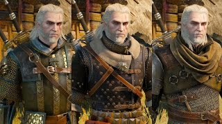 The Witcher 3 Wild Hunt  All Witcher Gear Sets Showcase Looks amp Stats [upl. by Nirmak]