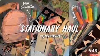 stationery haul  giveaway [upl. by Ostler457]