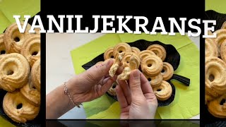 Vaniljekranse  Vanilla butter cookies  Danish cookies [upl. by Eeliah]