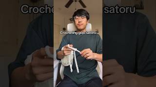 Crocheting gojo satoru from jujutsu kaisen crochet [upl. by Yllak264]