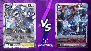 MetalEtemon vs Fenriloogamon  Digimon Card Game  BT15 Tournament [upl. by Eekaz]