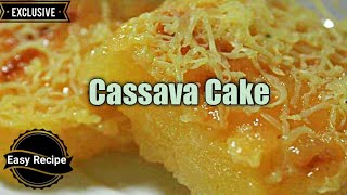 Easy Cassava Cake Recipe  No Oven [upl. by Ruhtracam]