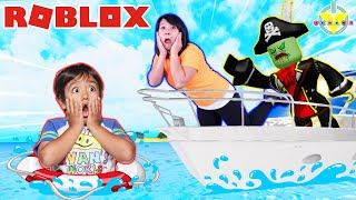 Ryan’s Crazy Cruise Story in Roblox Let’s Play Roblox with Ryan’s Mommy [upl. by Ardeahp32]