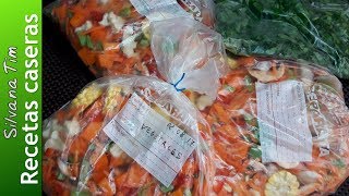 COMO CONGELAR Vegetales verduras sin blanquear Vegetales congelados [upl. by Nawed]