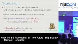 NullCon 2017 How To Be Successful In Azure Bug Bounty by Michael Hendrickx [upl. by Dnumde]