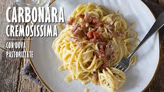 CARBONARA con UOVA PASTORIZZATE Mai provata COSI CREMOSA  Marianna Pascarella [upl. by Weidner]