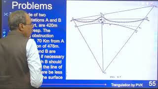 SurveyingII Triangulation – Lecture5 Intervisibility of Stations Problem2 U3L5b [upl. by Silvanus]