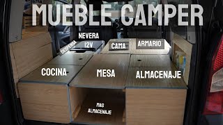 MUEBLE CAMPER  Como viajamos en nuestra mini furgo Camper  Berlingo Partner [upl. by Erdrich770]