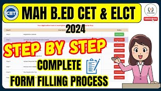 MAH BEd CET amp ELCT 2024  Complete Form Filling Process  Step by Step bedcet elct formfilling [upl. by Hilda39]