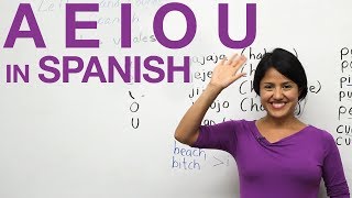 Learn how to say the vowels in Spanish  A E I O U [upl. by Petta]