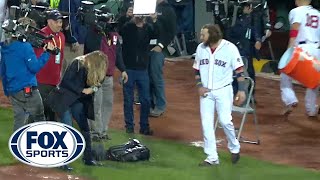 Erin Andrews gets Gatorade bath during Red Sox interview [upl. by Leelaj]