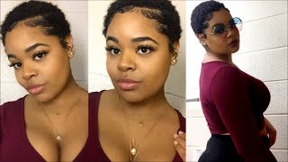 How I Style My Short Natural Hair  Moisturize and Define 4c Twa after The Big Chop [upl. by Lisandra]