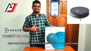 Ecovacs Deebot U2 Pro best semi automatic robot vacuum cleaner in this price range malayalam review [upl. by Etnaled]