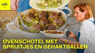 Makkelijke ovenschotel met spruitjes en gehaktballen  Sofie Dumont [upl. by Cordey850]